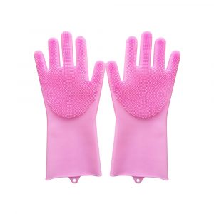 Silicone Glove Cleaning Sponge, Dishwashing Gloves